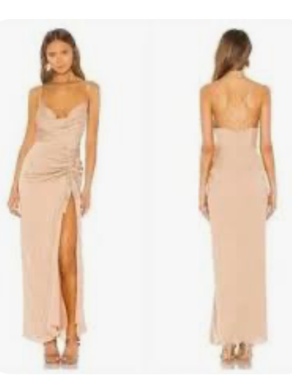 NBD Davis Gown  draped cowl neck dress